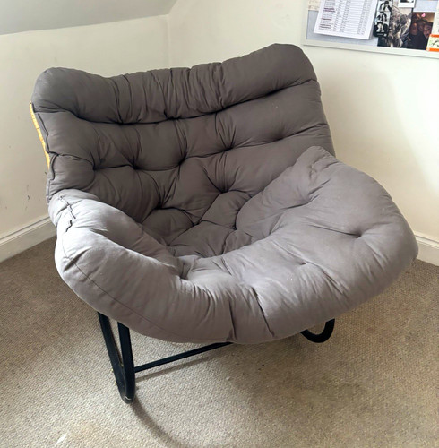 Grey cushioned rocking chair - grey,