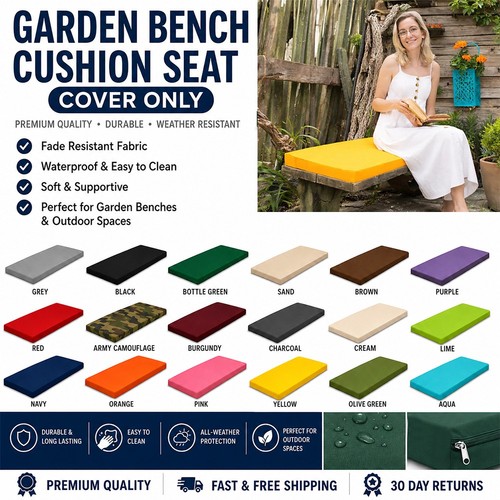 Waterproof bench cushion cover - cushion,